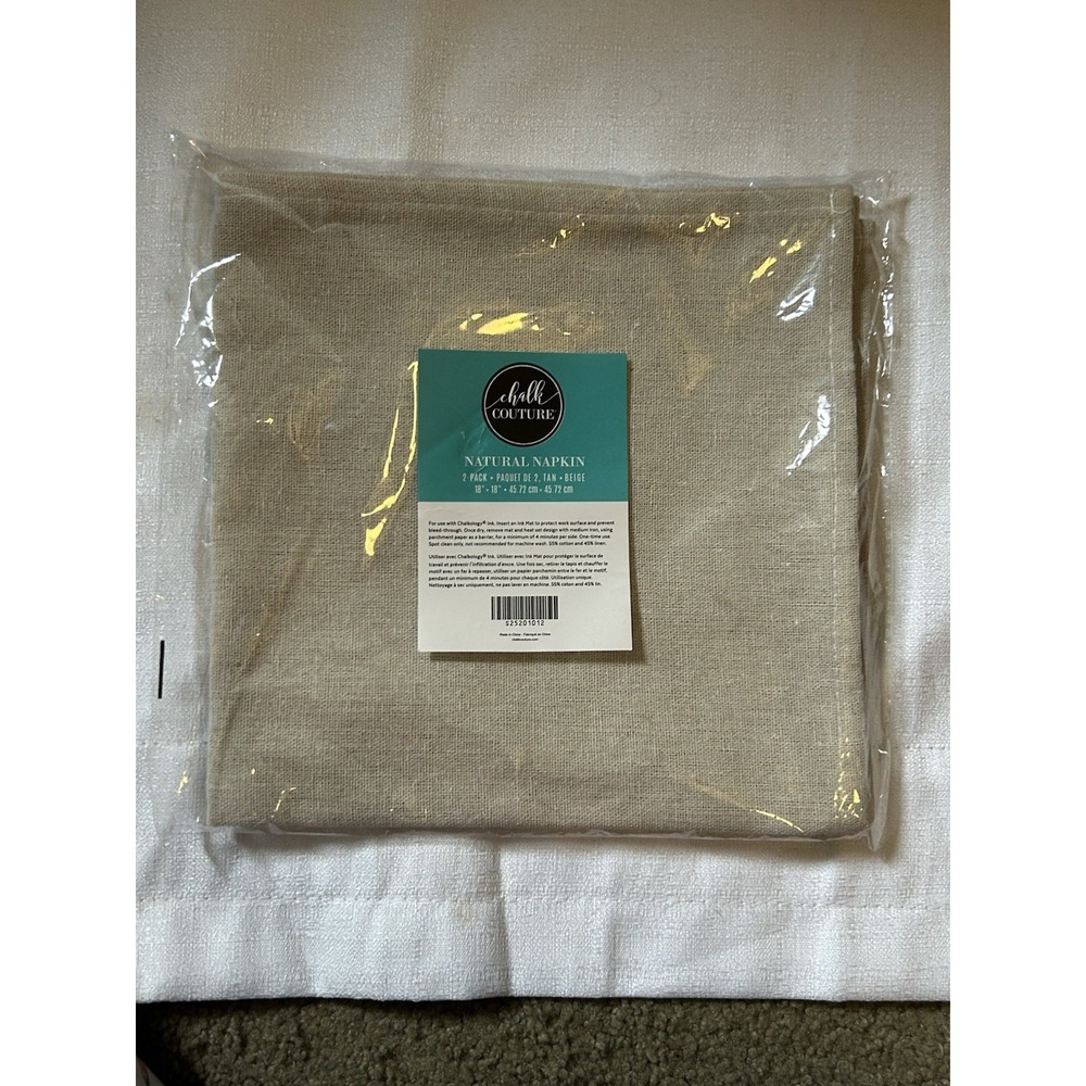 Chalk‎ Couture Natural Napkin 2 Pack Tan 18"x18"
